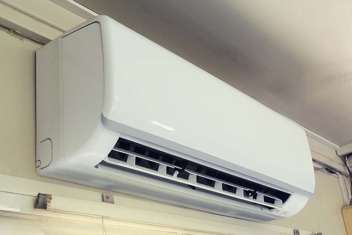 air conditioner inside Indoor Ductless Mini Split Unit